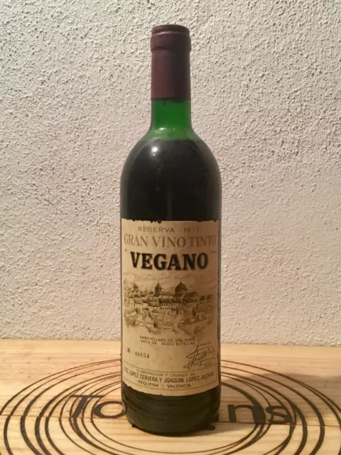 Botella de vino / Wine Bottle VEGANO Reserva 1977