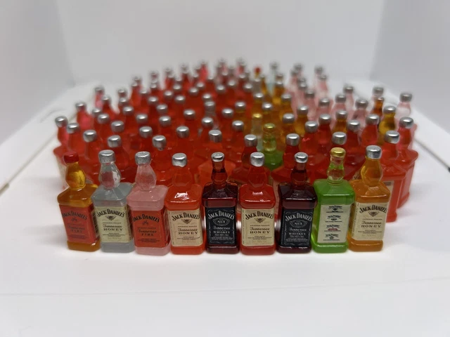 Joblot 130 Jack Daniel’s Wine Spirit Miniature Bottles Doll House Drinks