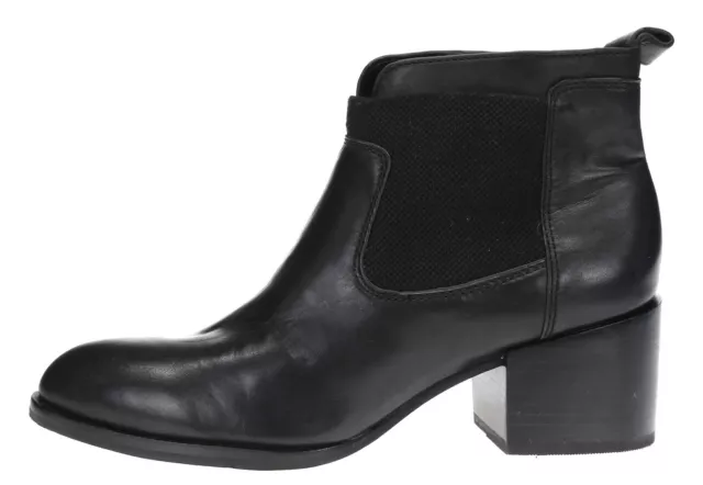 CALVIN KLEIN Womens 'Nev' Black Leather Sz 8.5 M Chelsea Boots 229068