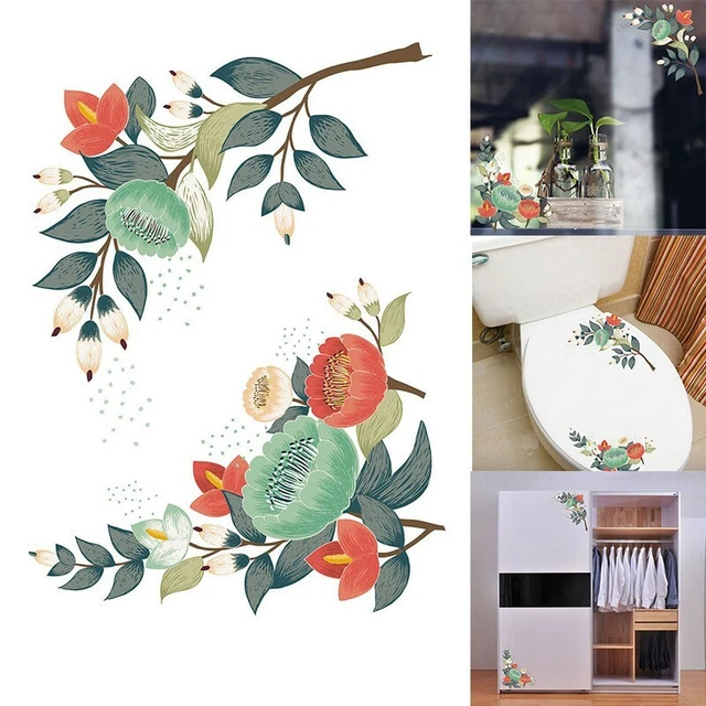 Fiore Rattan Wc Frigorifero Armadio Vetro Decorazioni per Casa Murali 20 30CM