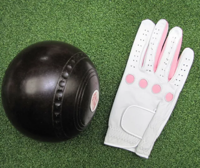 Ladies Bowls Glove  Cabretta Leather Option to Personalise   L or R hand