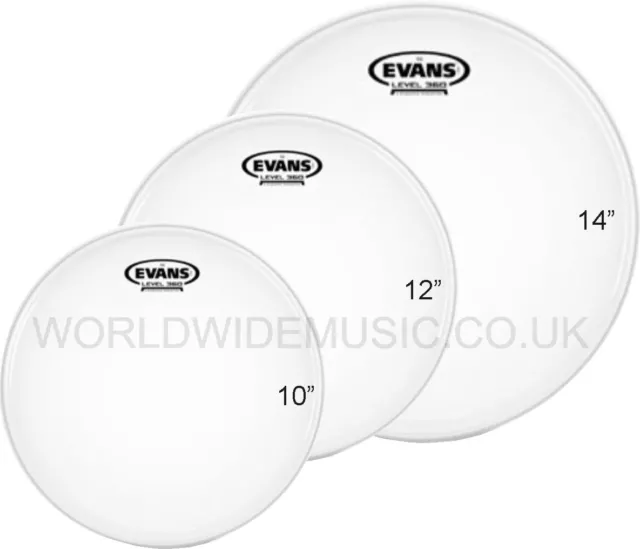 Evans G2 Coated Fusion Tom Tom Drum Head Pack -  10" 12" 14"      ETP-G2CTD-F