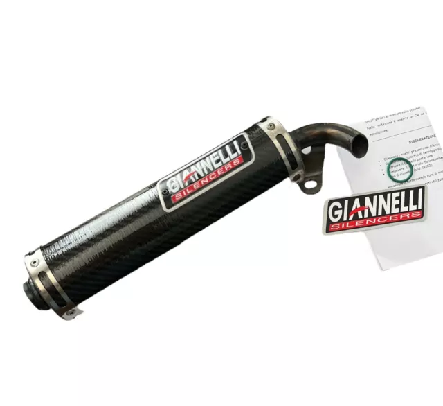 Silenziatore Carbonio Nero Per Scooter Marmitta Giannelli Shot V4 Cod. 14084