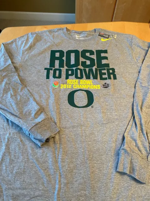 Nwt Nike 2012 Rose Bowl Champions “Rose To Power" Ls Shirt Sz Xxl