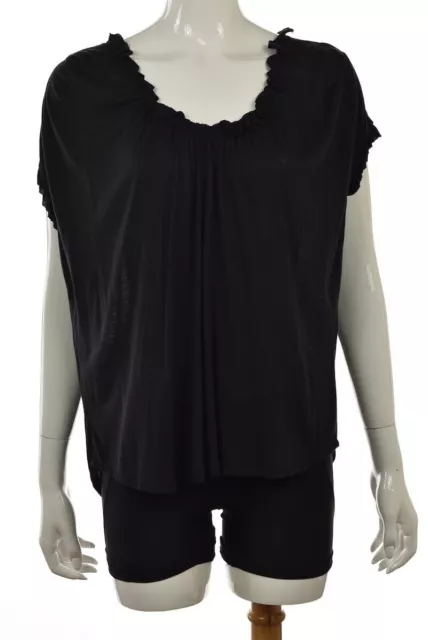 NEW Soft Joie Jolin Womens Top Size S Black Blouse Cap Sleeve Casual Shirt NWT