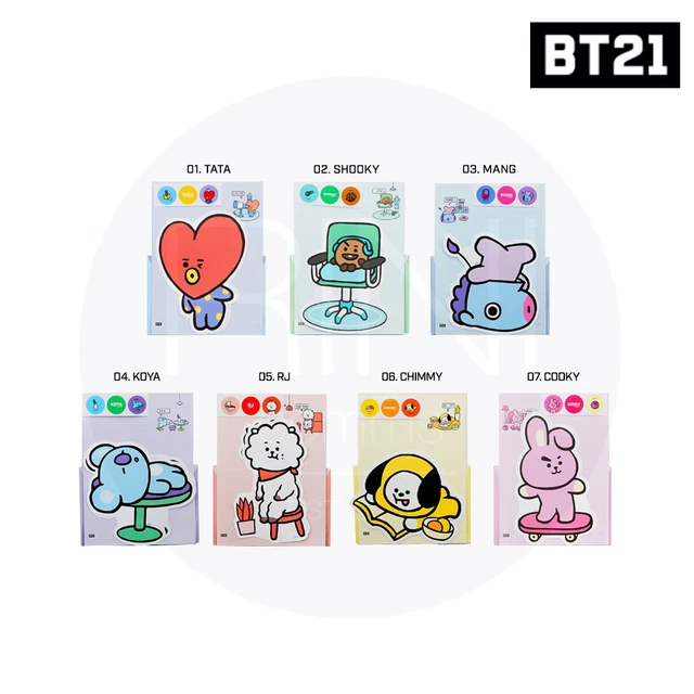 BTS BT21 OFFICIAL Authentic Goods Letter 7Characters SET by Kumhong ...