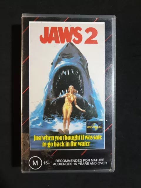 JAWS 2 - Action/Cult VHS Cassette Tape M15+ 1978 ROY SCHEIDER