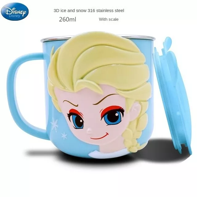 KAWAII WATER CUP Elsa Frozen 3d Mug Household Anti-fall 3D Stainless Steel  $35.00 - PicClick AU