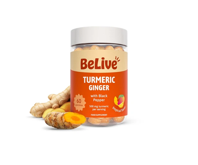 TURMERIC GUMMIES 300MG Curcumin Ginger Black Pepper Vegan 60 Gummies £ ...