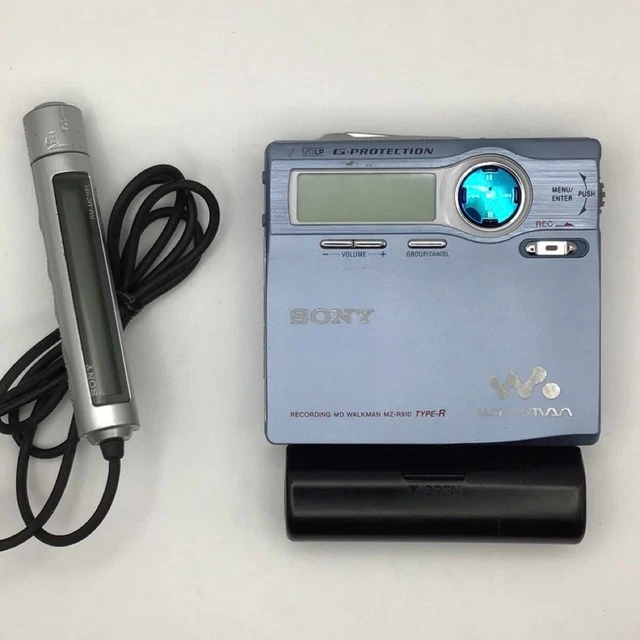 SONY MZ-R910 BLUE MD Walkman Recorder Used Japan Genuine $296.73