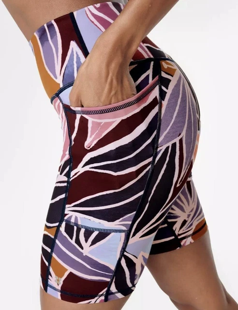 Pantaloncini yoga Sweaty Betty Super Sculpt 8" biker ciclismo grandi nuovi