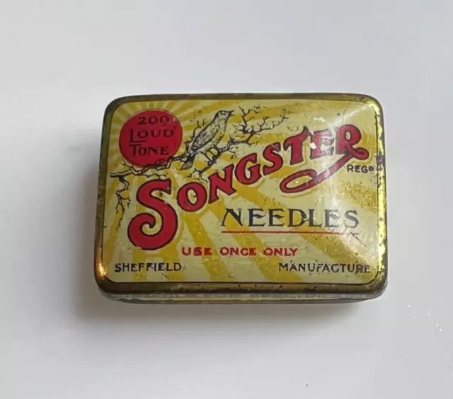 Vintage Songster Loud Tone Gramophone Needle Tin a few Mixed Needles