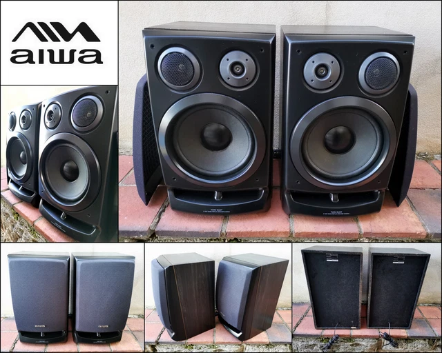 AIWA SXZ2300 TWIN Duct 3 Way Bass Reflex Large Speaker System (150W