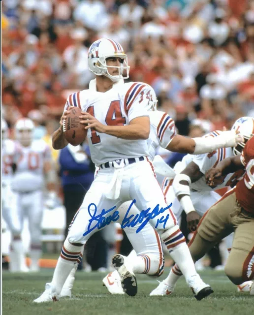 Signed  8x10 STEVE GROGAN  New England Patriots Autographed Photo - COA