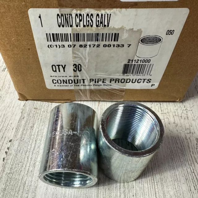 30 ECUSA-J Threaded Galvanized Steel Conduit Coupling 1" ERMC-S USA New in Box