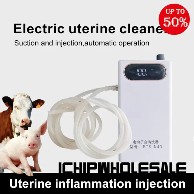 BTS-N43 Basic Automatic Uterine Cleaner Power Bank W/ Flashlight for Cow Pig ICY