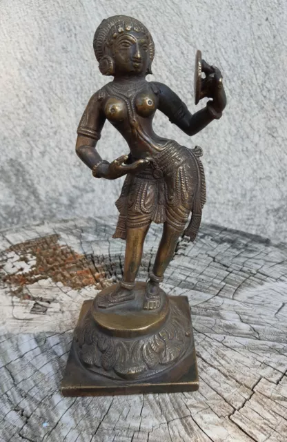 Statuette danseuse Apsara Khmer en bronze