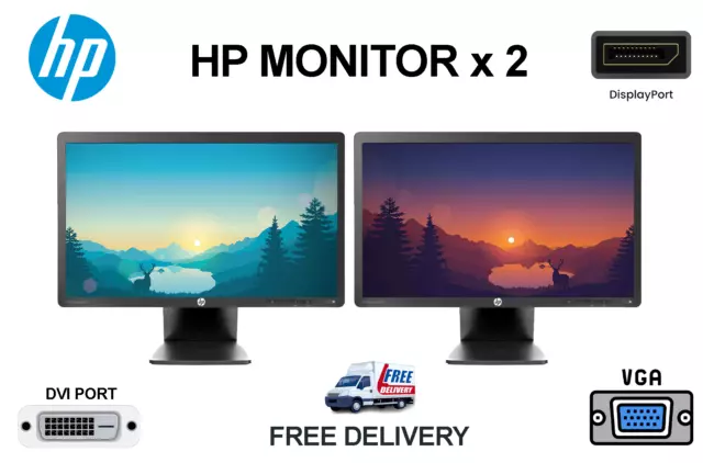 Dual Monitor 2 x 20" Dual Screen Home Office Dual monitor Set Bundle