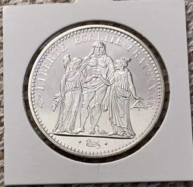 10 francs Hercule  année 1973 - FDC -argent