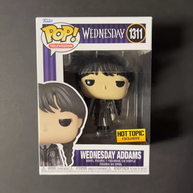 Funko Pop Wednesday Addams Hot Topic Exclusive Metallic 1311 Vinyl Toy Figure