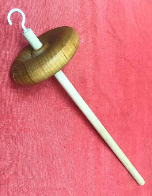 Husillo de gota aceitada frotada a mano de abedul/álamo para fibras de lana giratoria