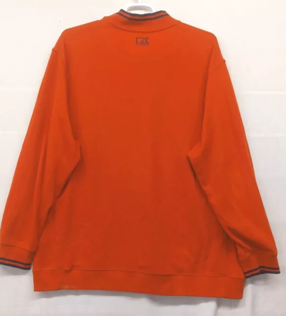 Cutter & Buck Men's 1/4 Zip Pullover Sweater Heritage Fit 3XB Orange 2