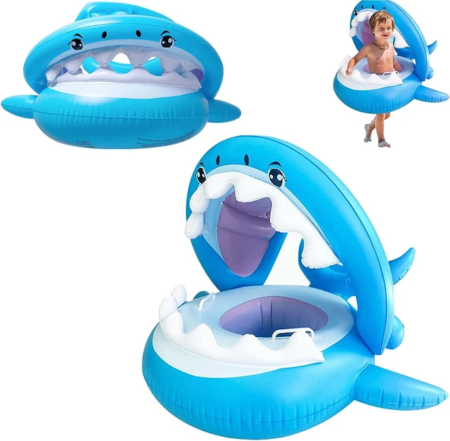 BABY SCHWIMMRING SCHWIMMSITZ Schwimmhilfe Aufblasbare mit Sonnendach