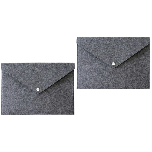 2pcs Felt File Folders Portable Paper Organizer Felt Holder Document Carrier