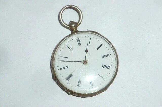 Vecchio Donna Orologio Tascabile Argento Uhren Schlüsseluhr Damentaschenuhr