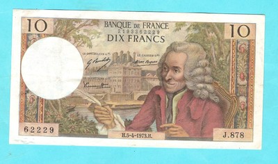 BERLIOZ  ; 10 Francs ;  5.1.1976 ; alpha 283 ;  recherché ;  FAY# 63/17a L133 