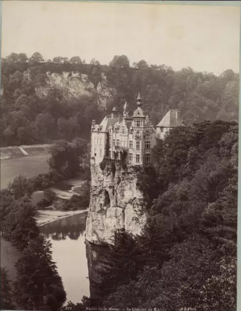 Belgique, Dinant, Château de Walzin Tirage vintage print,  Tirage albuminé