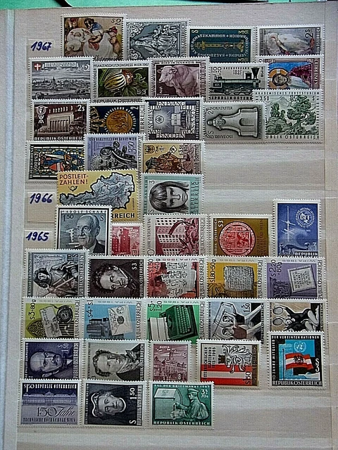 : Lot aus Jahrgang ,,Österreich 1967 / 1966 / 1965" Postfrisch