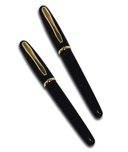 Executive Black Gel Pen, 2 Pack, Classic Business Pen with Removable Cap,