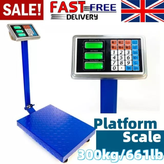 300KG Heavy Duty Folding Digital Platform Postal Parcel Scales Commercial Scale