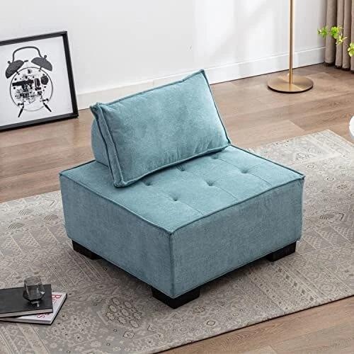 Accent Recliner Modern Barrel Sofa Lounge Club Lazy Chair Living Room, one