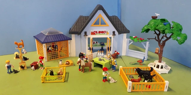 Playmobil 4343 – Clinique Vétérinaire Avec échographe Et 14 Animaux – Jeu De Construction