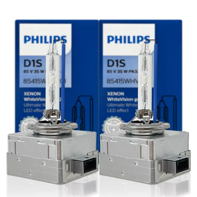 D1S Philips WhiteVision Gen2 5000K HID Xenon Headlight Bulbs 85415WHV2 Pack of 2