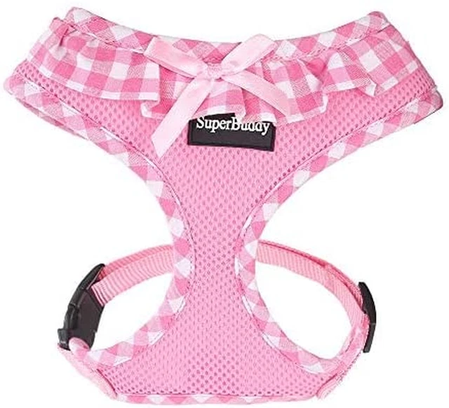 Superbuddy Upgraded Soft Mesh Dog Harness, Super Breathable Lightweight Pet Harn