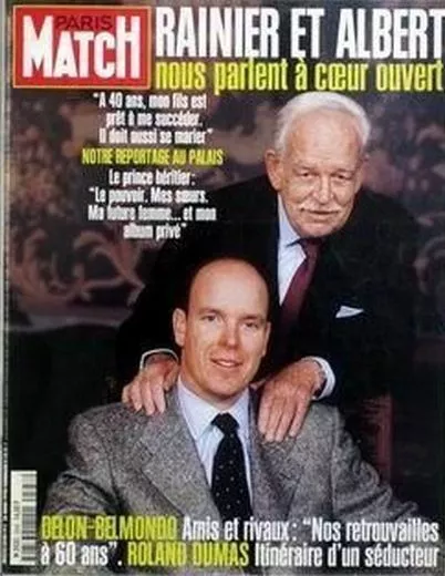 Affiche 60x80 Paris Match 2548 Rainier et Albert de Monaco .
