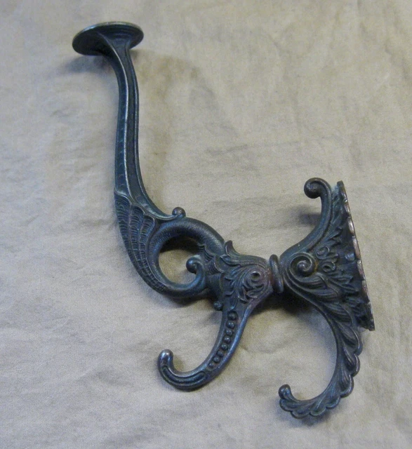 Antique Hardware Brass? Ornate Coat Hook.