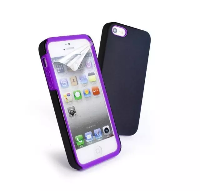 e-volve Twin Skin Schutz Hülle Case Cover Etui in Lila für Apple iPhone 5/5s