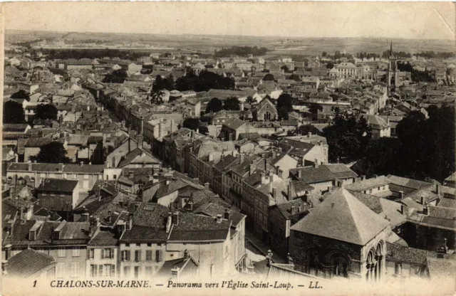 CPA AK CHALONS-sur-MARNE - Panorama towards the Church of St-Loup (742822)