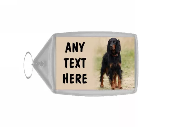 Gordon Setter Dog Personalised Keyring