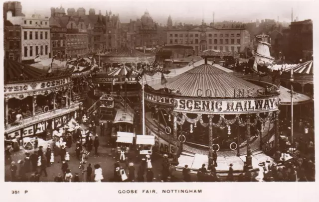 Goose Fair Fairground Scenic Railway Nottingham RP pc used 1913 Clumber Ref A67