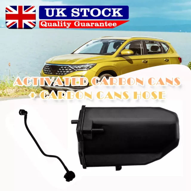 Evaporation Carbon Charcoal Canister & Breather Hose For Audi A3 VW Golf Jetta.