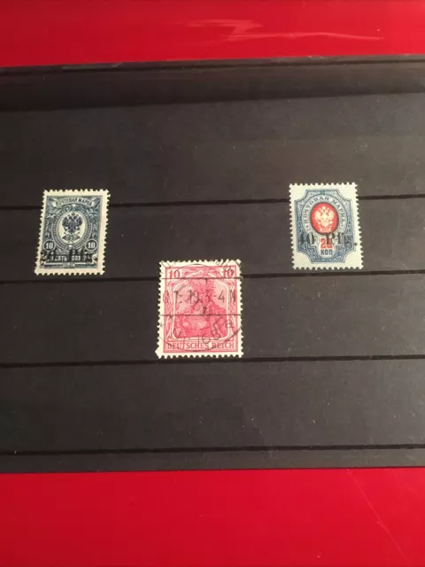 Briefmarken deutsche Besetzung 1WK Dorpat und Libau