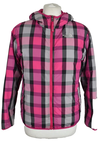 THE NORTH FACE Giacca Imbottita Rosa taglia L Ragazze Reversibile Cerniera Intera 550 Piumino