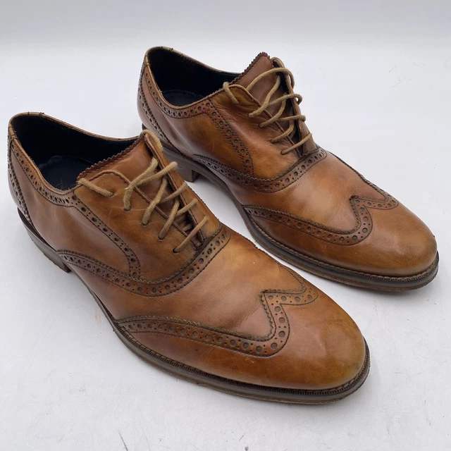 Cole Haan Air Giraldo Men\'s Brown Wing Tip Leather Shoes Sz 10.5M CO9303 Lace Up Cole Haan Air Giraldo Mens Wing Tip Shoes CO9303 Lace Up  main image 4