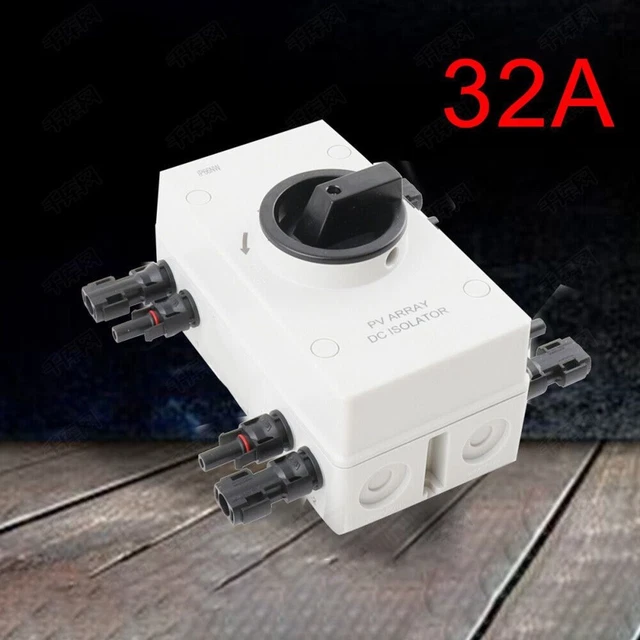 WATERPROOF LOCKABLE DC Disconnect Switch 32A 1000V Solar PV Energy ...