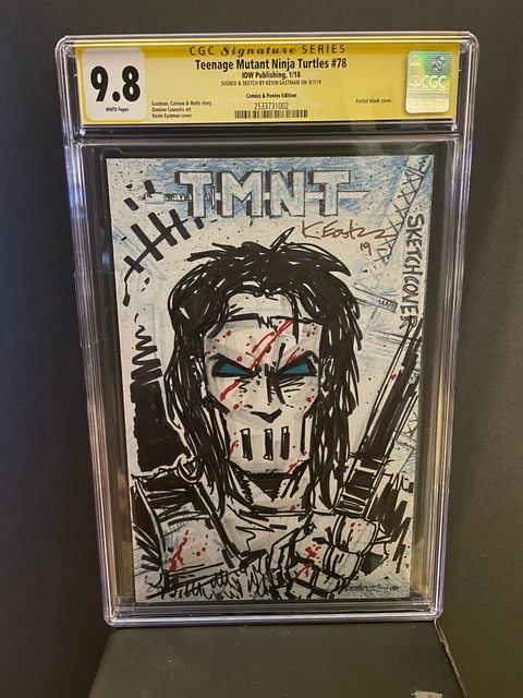 TEENAGE MUTANT NINJA TURTLES 78 CGC 9.8 SS — Casey Jones SKETCH & SIG BY EASTMAN